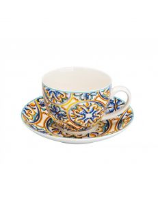 TAZZA THE MEDICEA SET 2 PZ NEW BONE CHINA