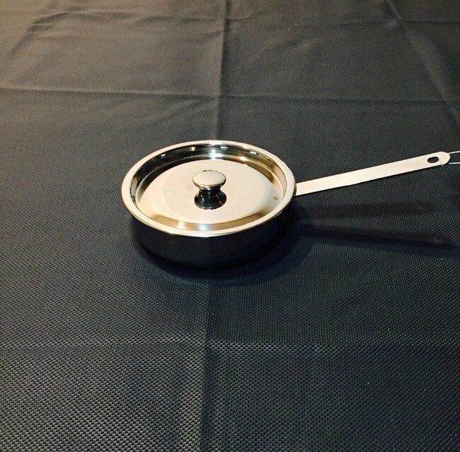 MINI PADELLA CON COPERCHIO INOX CM 12