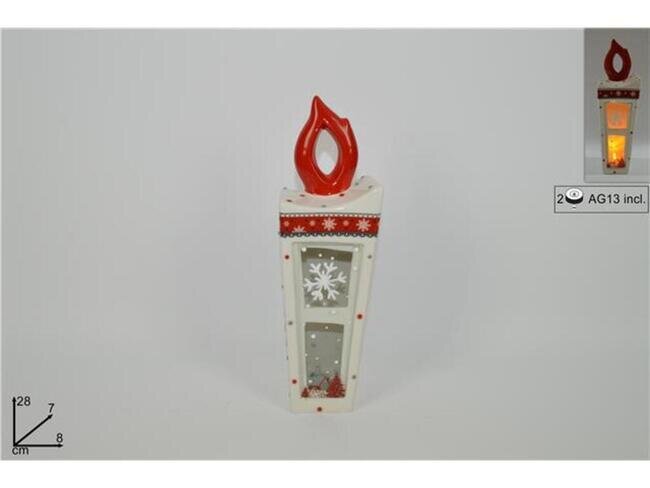 LANTERNA A CANDELA CON LED CM 28 H