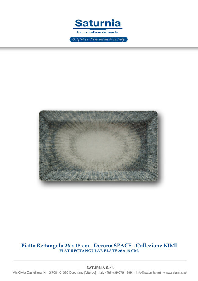 Space vassoio rettangolare 26x15cm