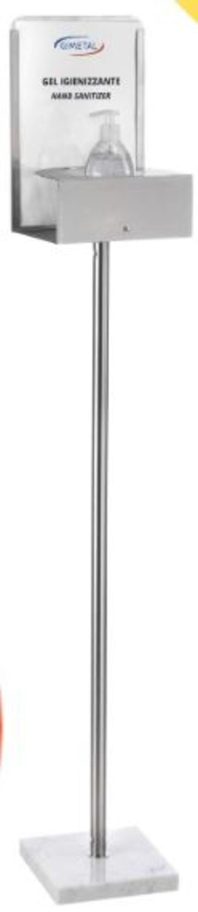 Colonnina gel igienizzante Gi Metal con base in marmo
