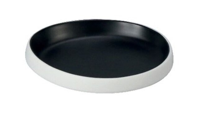 Vassoio melamina goccia nero efay cm 25