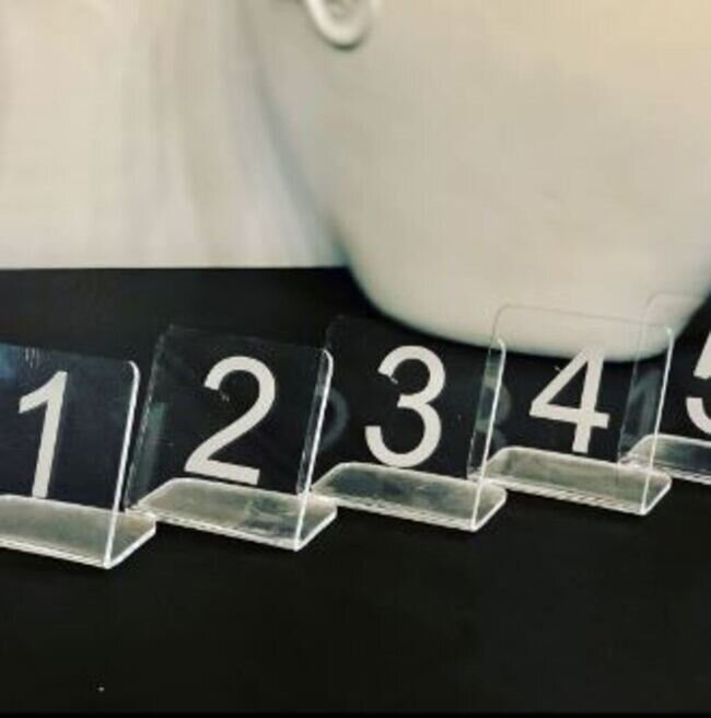 NUMERI TAVOLO PLEXIGLAS DA 11 A 21