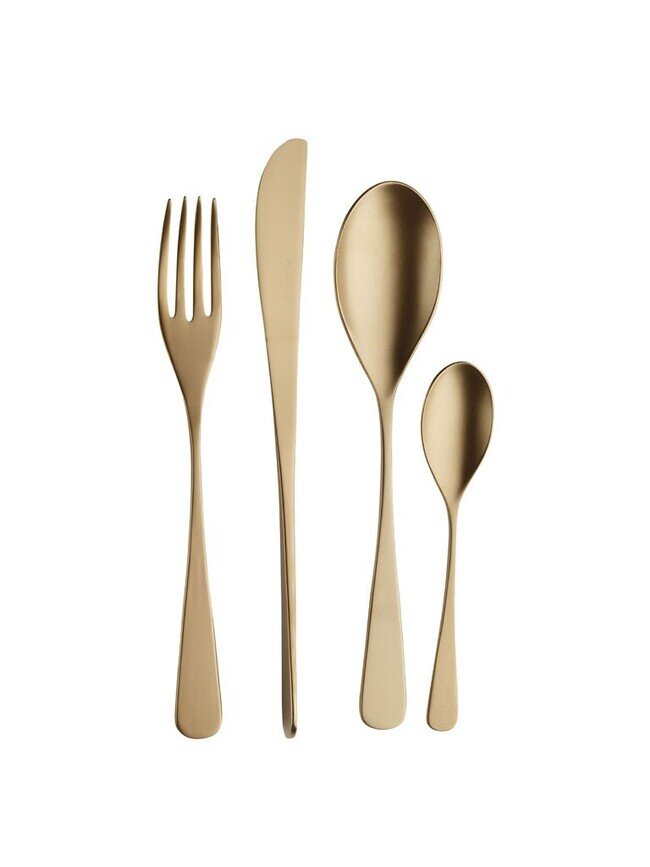Audrey cucchiaio caffè/the oro satinato cf 12 pz