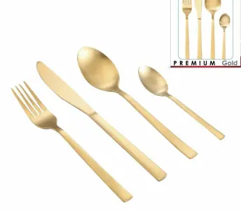 Posate oro premium gold kasaviva set 48 pz per 12