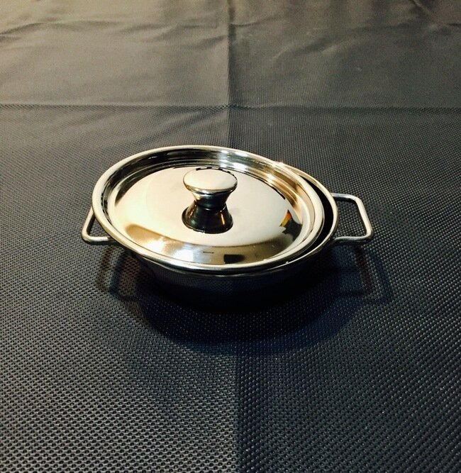 MINI TEGAMINO CON COPERCHIO INOX CM 11