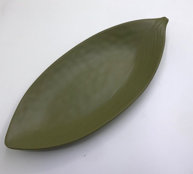 VASSOIO FOGLIA MELAMINA 37X15.5 VERDE