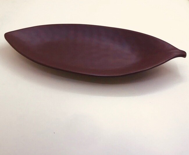 VASSOIO FOGLIA MELAMINA 37X15.5 CAFFE'