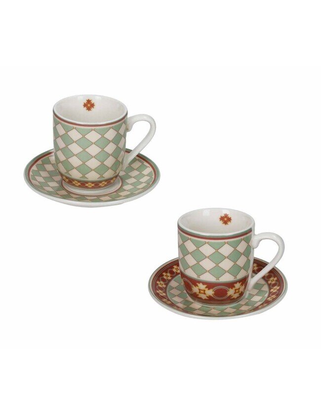 Quadrella tazza caffè Brandani set 2 pz