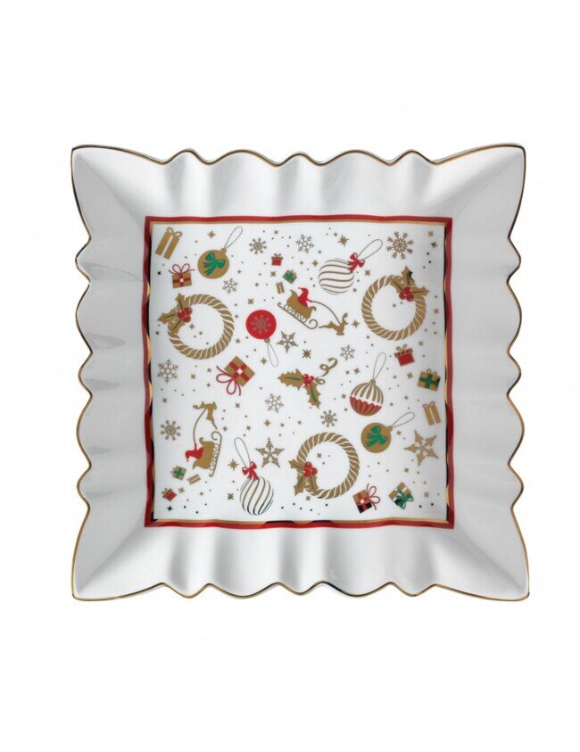 BRANDANI VASSOIO QUADRO ALLELUIA IN PORCELLANA NEW BONE CHINA