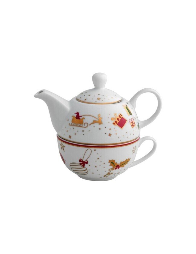 BRANDANI TEIERA CON TAZZA ALLELUIA IN PORCELLANA TEXTURE
