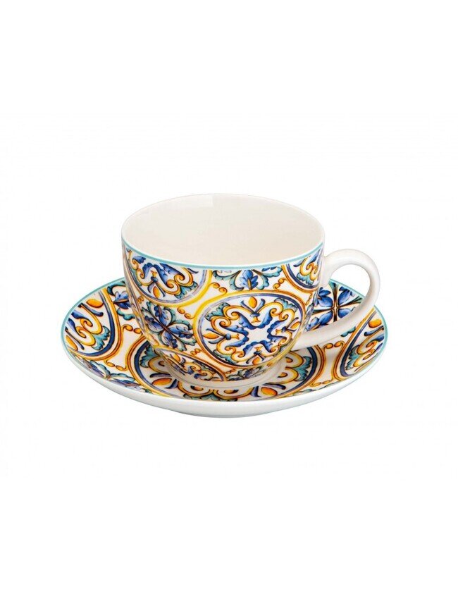 TAZZA THE MEDICEA SET 2 PZ NEW BONE CHINA