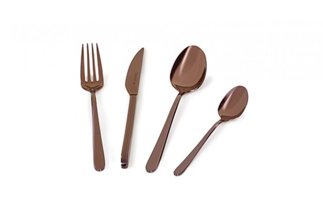 Malachite servizio di posate inox bronzo 24pz Barazzoni