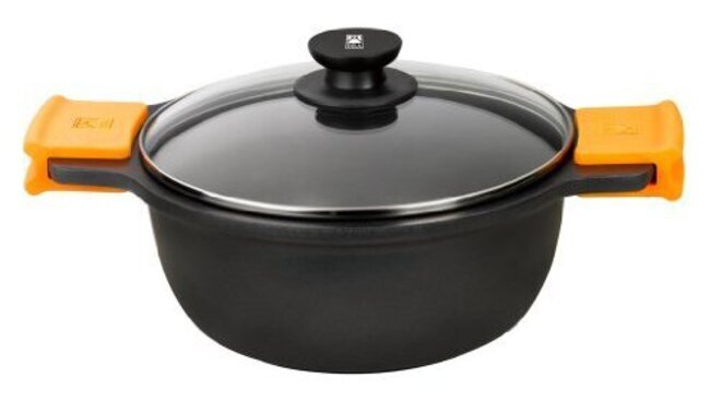 Casseruola alta bra cm 28 con coperchio e presine