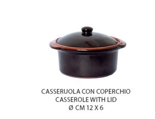 CASSERUOLINA IN COCCIO CM 12 C/COPERCHIO