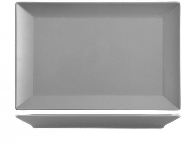 piatto boston grigio 34x22 h&h