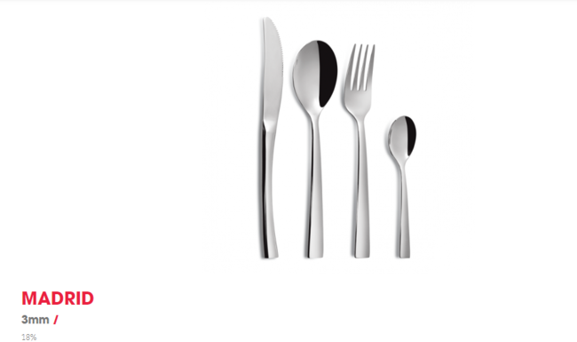 COMAS FORCHETTA TAVOLA MADRID 18%3MM CF 12 PZ