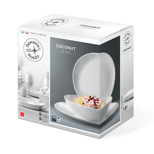 Servizio tavola Coconut 18 pz