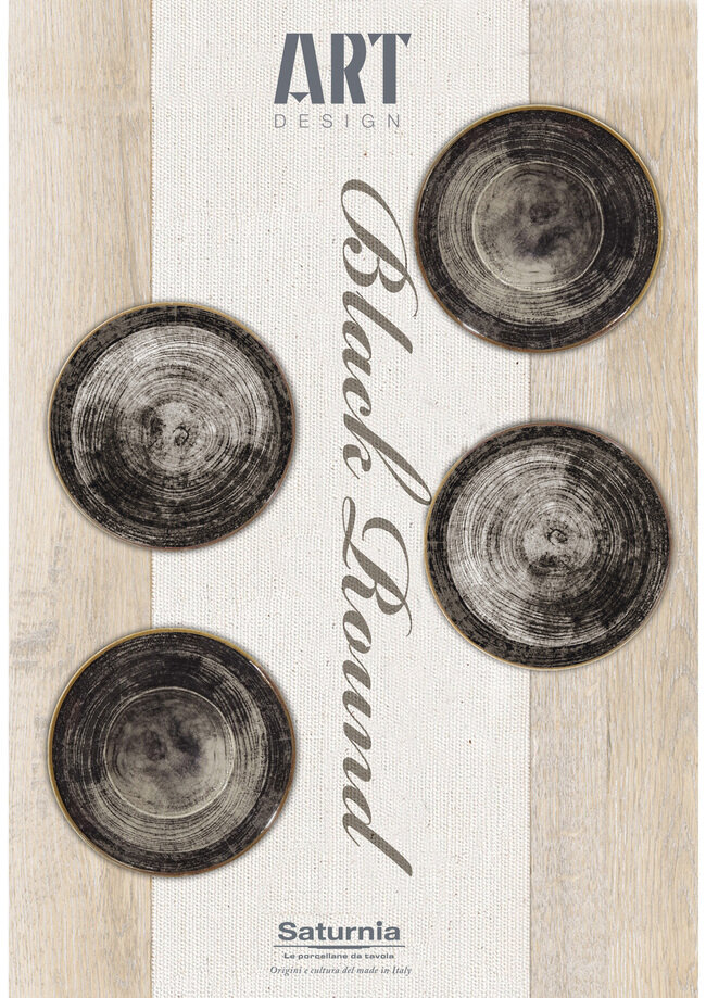 black round siviglia piatto frutta cm 21