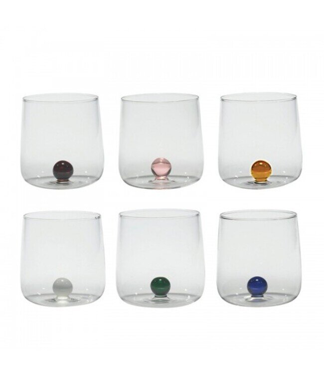 bicchiere bilia colori assortiti zafferano cf 6pz