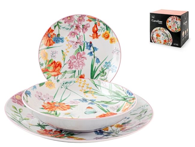 Caroline white servizio tavola 18pz H&H