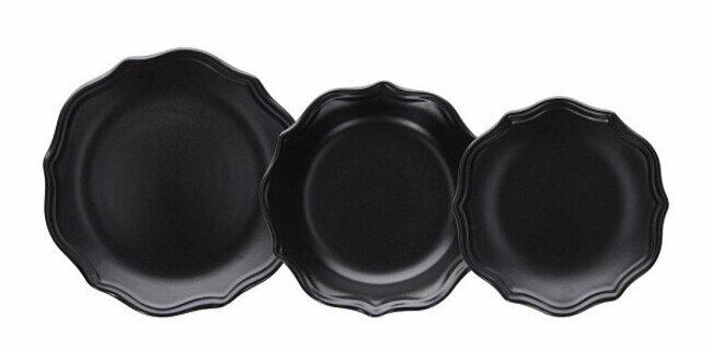 Cecìlie Black servizio tavola 18pz