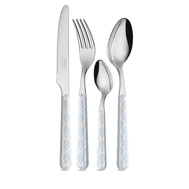 Neva posate Damascato azzurro set 24 pz