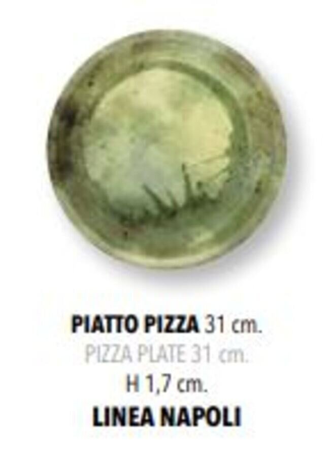 tree verde piatto pizza cm 31 saturnia porcellane