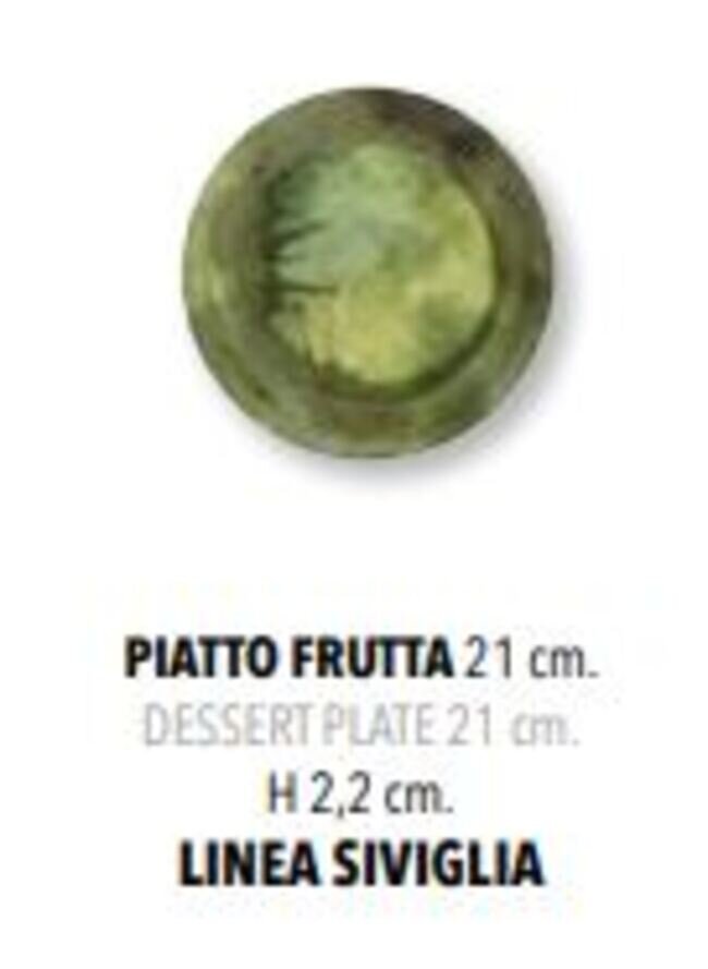 TREE VERDE PIATTO FRUTTA CM 21 SATURNIA