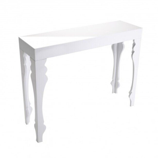 CONSOLLE BIANCA LUCIDA 80x30x100