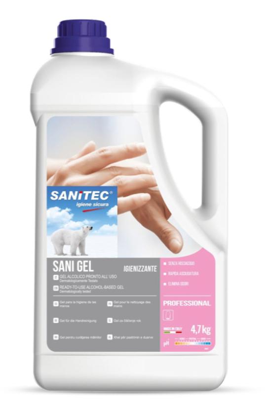 Sanitec gel mani disinfettante tanica 4,7kg