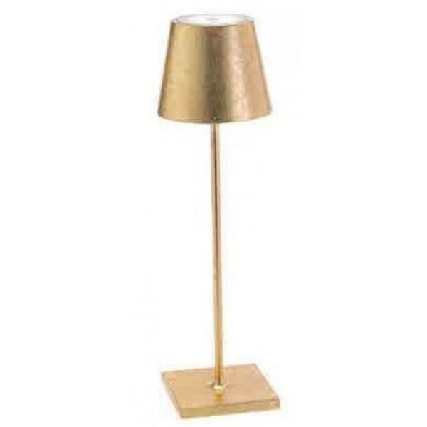 Lampada da tavolo Poldina Pro foglia oro