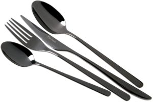 Florence nero set di posate Pinti inox 24 pz