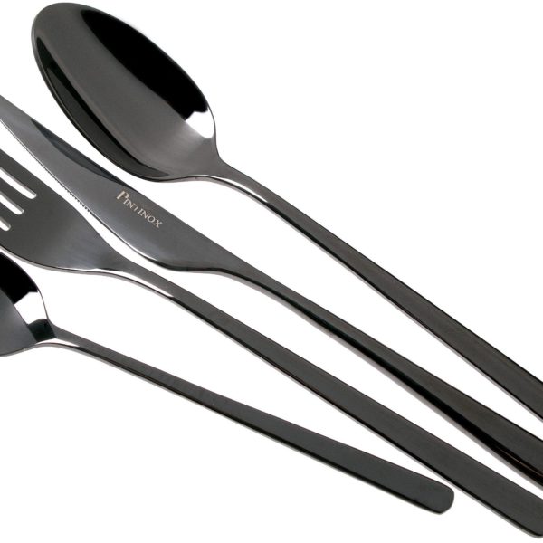 Florence nero set di posate Pinti inox 24 pz