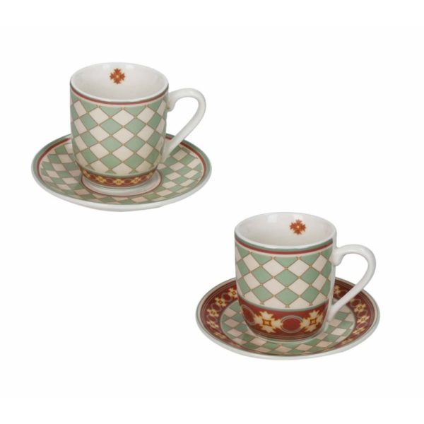 Quadrella tazza caffè Brandani set 2 pz