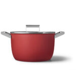 Smeg casseruola rossa c/coperchio 26cm