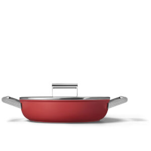 Smeg tegame rosso c/coperchio 28cm