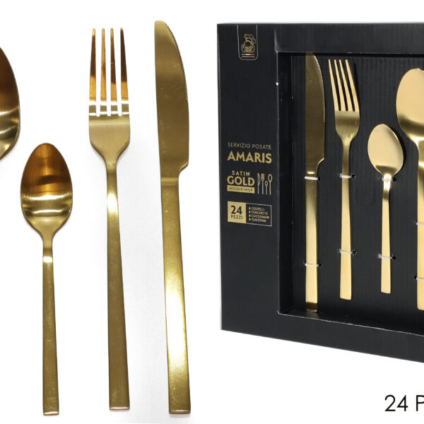 Posate oro amaris set 24 pz