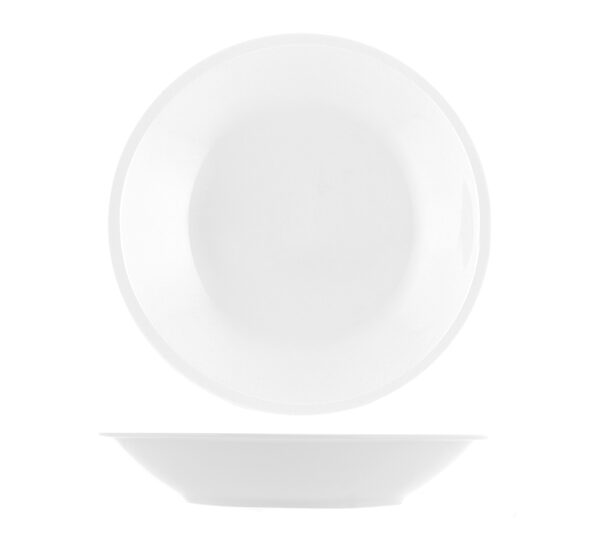 Milano piatto fondo cm 20 porcellana bianca