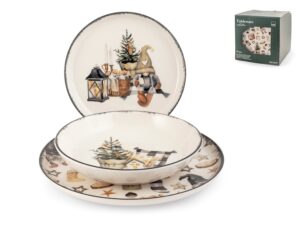 Natale servizio tavola 18 pz Countrywinter